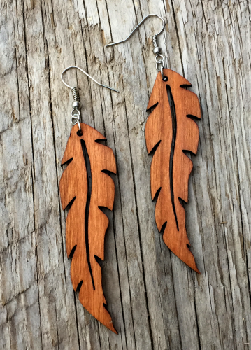Custom Baseball Wood Earrings – 4 Arrows Creations