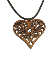 Floral Heart Pendant Necklace