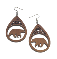 Rustic Bear Earrings