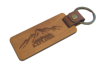 Explore Rustic Wood Keychain 