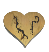 Fractal Burned Wood Heart