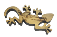 Fractal Burned Wood Gecko Lizzard