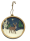 Rustic Hand Painted Wood Deer Ornament 